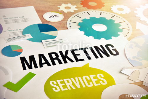 Marketing services concept design. Concept for website and mobil